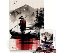 Lonesome Fisher Jigsaw Puzzles for Adults1000 Piece Logic Skill Precise Connection Family Bond Home Decor (38x52cm)