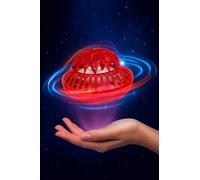 Lonexo AeroSpin X1 Hand Operated Flying Boomerang Toy Drone for Kids, 360° Hands-Free Motion Sensor Mini UFO Ball with LED Lights, Easy Indoor Safe Fun for Ages 6 7 8 9 10+ BoysToy (Red)