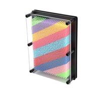 Lonexo ColorWave™ 3D Rainbow Pin Art Frame - |10' 25Cm| Sensory Sculpture Toy for Kids & Adults | Create Colorful 3D Impressions | Stress Relief, Desk Gadget & Creative Gift Idea Size L