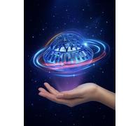 Lonexo Hand Operated Flying Toy Drone for Kids, 360° Hands Free Motion Sensors Mini Drone with Cool LED Lights, Easy Indoor Small UFO Toy Flying Ball Drone for 6 7 8 9 10+ Year Old Boys and (Blue)