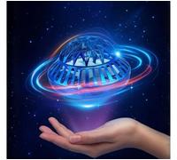 Lonexo Hand Operated Flying Toy Drone for Kids, 360° Hands Free Motion Sensors Mini Drone with Cool LED Lights, Easy Indoor Small UFO Toy Flying Ball Drone for 6 7 8 9 10+ Year Old Boys and (Blue)