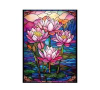 Lonexo Wooden Lotus Jigsaw Puzzles for Kids Adults 3 sizes, Puzzles for Adults, Challenging Puzzles, Puzzle Game for The Whole for Women, Gifts for Men kids (300, Lotus Paradise)