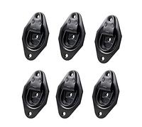 Lonffery 6 Pack Recessed D-Ring Tie Down Anchors (1200 lb. Capacity), Heavy Duty Kit for Tie Down Straps, Car, Cargo Truck Bed, Black