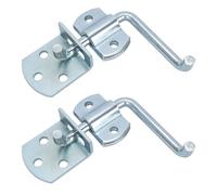 Lonffery Trailer Gate Latch, 2 Pack Stake Bed Latches, Straight Side Gate Latch Bracket Sets for Utility Trailer, Stake Body Gates, Trucks, Wood