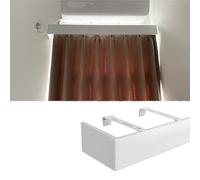 Long 3.0M Blackout Curtain Track Panel, Wall/Ceiling Mount, No Rail Needed, Ideal for Bedroom, White Color, Easy Installation, Valance Compatible