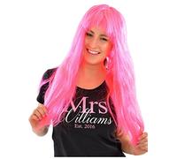 Long 52cm Fringed Cosplay Katie Perry Wig - Blue, Red, Black or Pink (Pink)