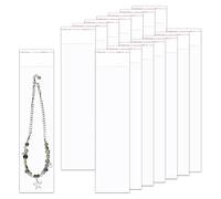 Long Adhesive Cellophane Bags 3x12" 300pcs Self-Sealing Cello Bags Food Contact Safe 50µm OPP Plastic Bags for Candy Candles Jewelry Necklaces Snacks Nuts Gift Party Favor (3 Sizes for Choosing)