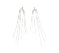 Long and Unique Earrings Adorned with Sparkling Rhinestones Women COMMA Fashion Argenté TU