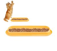Long Angled Bowl 15° Pets - Feeding Water Bowl Dog Cat | Ergonomic Bowl Tilt Anti Waste, Double Bowl Stable Durable for Chunks of Liquid Daily Use