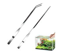 Long Aquarium Tweezers - Feeding Tongs for Reptile, Non Slip Fish Tank Tool | Precision Feeding Tongs Accessory, Freshwater Saltwater Terrarium Enclosure Gecko Lizard Turtle Axolotl Bearded Dragon Leo