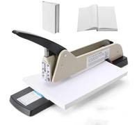 Long Arm Stapler, Desktop Staplers, 210 Sheet Capacity, Stapling 100, 9.84 in Deep Throat, with Fixable Paper Guide, Easy Adjustment, for Homework, Craft Projects, Lesson Plans&Reports