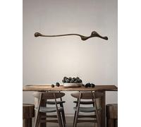 Long Ash Wood Pendant Lights Dimmable Indoor Decoration Hanging Lamp Kitchen Island Dining Living Room Office