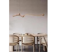 Long Ash Wood Pendant Lights Dimmable Indoor Decoration Hanging Lamp Kitchen Island Dining Living Room Office