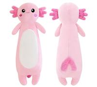 Long Axolotl Plush Pillow, 70cm/27.5", Sleeping Hugging Pillow Axolotl Toys, Stuffed Animals Squishy Pillows Cuddle Cushion Body Long Pillows For Kids Birthday Easter Valentine Christmas, Pink