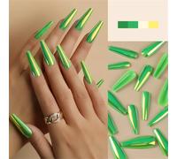 Long ballerina fake nails fluorescent co claws full cover fluorescent co flase coffin coffin press on full cover fall