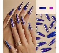 Long Ballerinas False Nails Fluorescent Coffin Nails Full False Nails Artificial Nails Detachable Press On Nails