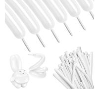 Long Balloons 100Pcs Thickening Latex Twisting White Balloons for Animal Shape Birthday Weddings Christmas Party Decoration