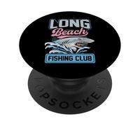 Long Beach Fishing Club Shark Graphic California PopSockets Adhesive PopGrip