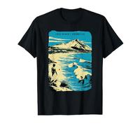 Long Beach Kommetjie Surfing Retro Wave Art Value Graphic T-Shirt
