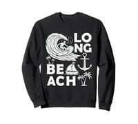 Long Beach Souvenir Men Surfing Long Beach California Sweatshirt