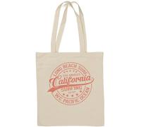 Long Beach Surf Los Angeles California Pacific Ocean Natural Cotton Tote Bag White