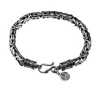 Long Beaded Necklaces for Women Hook Antiqued 925 Sterling Silver For Women Men Teen Hand Crafted Thailand Gd400 (Silver, One Size)