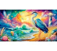 Long-beaked-colorful-stork 1000 Piece Adult Jigsaws Fun Present & Activity for Home Great Gift Idea Educational Game Decompression for Adults 38x26cm/1000pcs