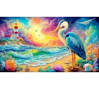 Long-beaked-colorful-stork Adult Jigsaws Puzzle 1000 Piece Fun Present & Activity for Home Educational Games Great Gift Idea for Adults Kids 70x50cm/1000pcs