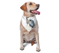 Long-beaked Heron Dog Bandana Pet Scarf Accessories for Small Medium Dogs Cats Photo Prop, Triangle Pet Bandanas Adjustable Puppy Bib Washable Dog Kerchief Puppy Neckerchief