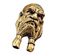 Long Beard Elder Brass Wall Hanging Portable Ornament Culture Theme Space Brass Vintage Hanging Ornament, フリーサイズ