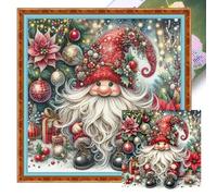 Long-Bearded Gnome Full 11CT DIY Stamped Cross Stitch Kits 45x45cm Home Decor