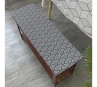 Long Bench Cush for 2-3 Seater Indoor Outdoor Use Washable Seat Pad for Garden Patio Dining Fur Includes Ties for Secure Fit Perfect for Swings and Benches