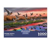 Long-billed Curlew Wooden Jigsaw Puzzle Waterproof 1000 Piece Puzzles for Adults Challenging And Brainteasing Educational Games