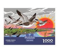 Long-billed Curlew Wooden Jigsaw Puzzle Waterproof 1000 Piece Puzzles for Adults Colourful Challenging Games