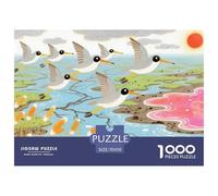 Long-billed Curlew Wooden Jigsaw Puzzle Waterproof 1000 Piece Puzzles for Adults Gifts Colourful Educational Games