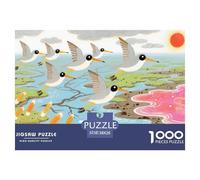 Long-billed Curlew Wooden Jigsaw Puzzle Waterproof 1000 Piece Puzzles for Adults Gifts Colourful Home Decoration