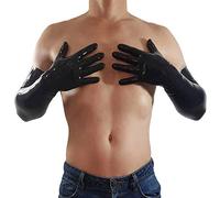 Long Black Latex Rubber Gloves (one Size)