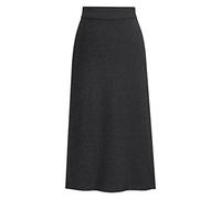 Long Black Skirt Women's Pencil Skirt Black with Slit Wool Skirt Split Wrap Hip Skirt Half Body Skirt Vintage Elegant Long Skirt High Waist Pleated Skirt Girls Casual Midi Pleated Skirt, black, XXL