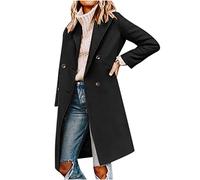 Long Blazer Jackets for Women - UK Sale Clearance Wool Trench Coats Plus Size Button Suit Smart Casual Light Weight Long Sleeve Formal Oversized Lapel Dress Jacket