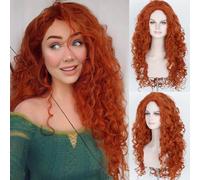 Long Blonde Curly For Women Girls Costume Realistic Dolly&Anime Halloween Fancy dress