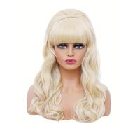 Long Blonde Curly For Women Girls Costume Realistic Dolly&Anime Halloween Fancy dress