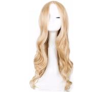 Long Blonde Ladies Wig, 27'' Long Curly Hair Wig, Ladies Fancy Dress Wig Synthetic Hair Wig, Ladies Glamorous Wavy Hair Wig For Costume Cosplay Party,Evening Party, Daily Use (Blonde)