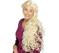 Womens Gorgeous Long Blonde Medieval Princess Wig