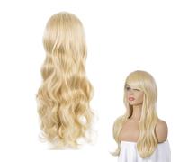 Long Blonde Wave Wigs for Women Girls, 27’’ Long Curly Wigs, Ladies Fancy Dress Wig Synthetic Hair Wigs, for Women Ladies Cosplay Party Halloween Costume Heat Resistant Synthetic Wig