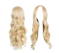 Long Blonde Wave Wigs for Women Girls, Long Blonde Wigs for Women, Ladies Fancy Dress Wig Synthetic Hair, Girls Wave Headband Wig for Masquerade Daily Wear Cosplay