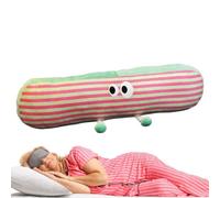 Long Body Pillow - Cute Striped Hug Pillow | Soft and Comfortable Side Sleeper Pillow Lumbar Pillow with Removable Cover for Leg Support & Sc