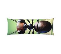 Long Body Pillowcase With Zipper 20x54 Inches Energetic Ant Print Pillow Cover 1PCS