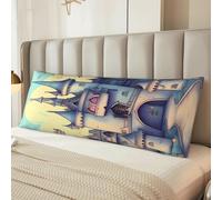 Long Body Pillowcase With Zipper 20x54 Inches Fairytale Castle Ultra Soft and Cozy Pillow Cover 1PCS