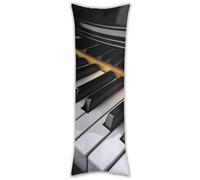 Long Body Pillowcase With Zipper 20x54 Inches Piano Key Super Soft and Cozy Pillow Cover 1PCS