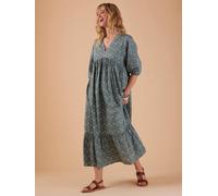 Long Bohemian Style Dress, by ENVIE DE FRAISE green